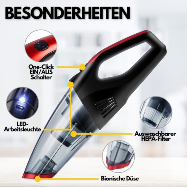 Battery Handheld Vacuum Cleaner Bagless Wireless Charging Station Without Cable Car Battery Vacuum Cleaner - Image 5