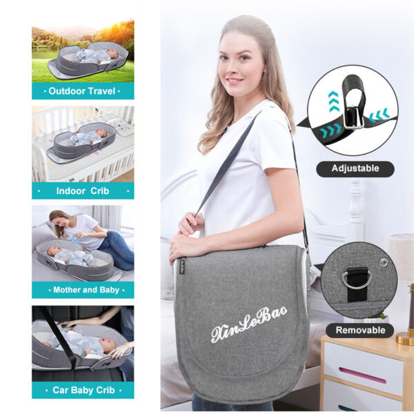 Portable Removable Folding Crib Baby Bed Mammy Bag - Image 7