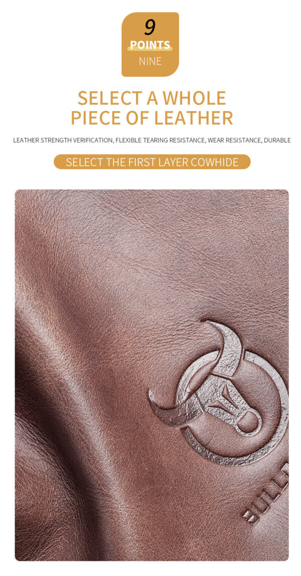 Bull Captain High-grade Large-capacity Genuine Leather Men's Shoulder Crossbody - Image 2