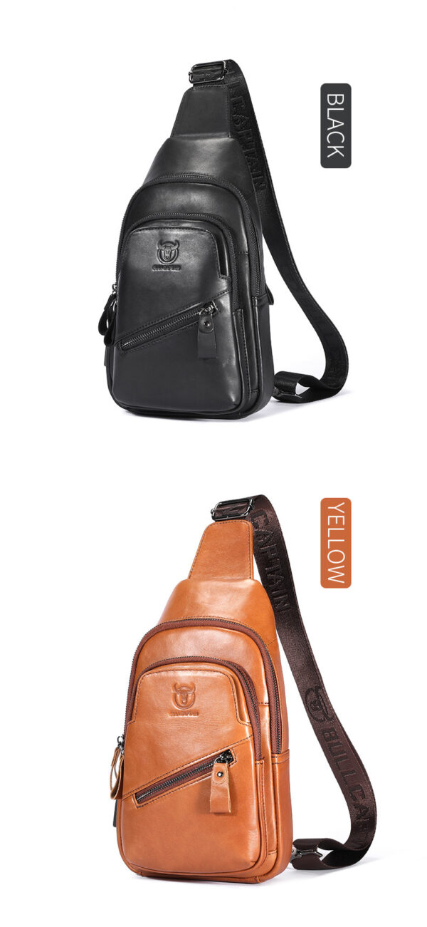Bull Captain High-grade Large-capacity Genuine Leather Men's Shoulder Crossbody - Image 9