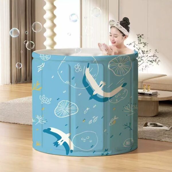 Barrel Folding Use Children's Whole Body Bath Bucket Bathtub - Image 5