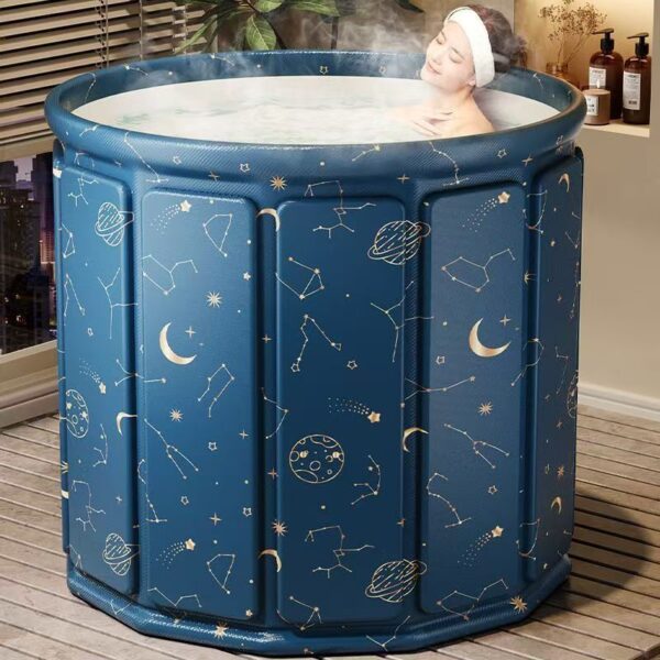 Barrel Folding Use Children's Whole Body Bath Bucket Bathtub - Image 4