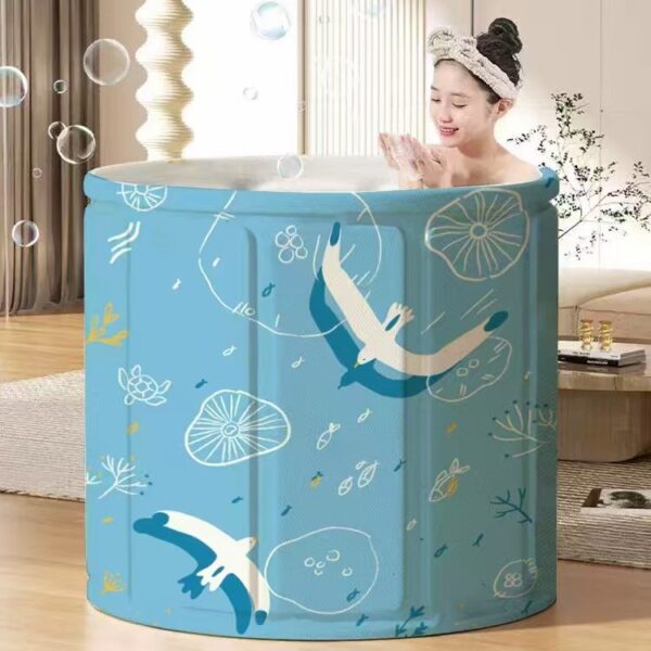 Barrel Folding Use Children's Whole Body Bath Bucket Bathtub - Image 2