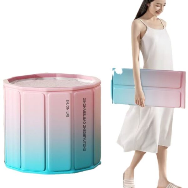 Barrel Folding Use Children's Whole Body Bath Bucket Bathtub - Image 7