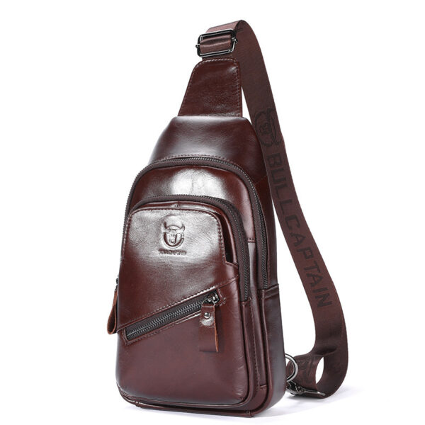 Bull Captain High-grade Large-capacity Genuine Leather Men's Shoulder Crossbody - Image 6