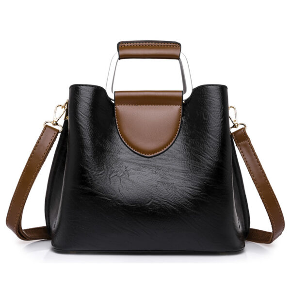 Large Capacity Totes Middle-aged High-grade Soft Leather Shoulder - Image 2