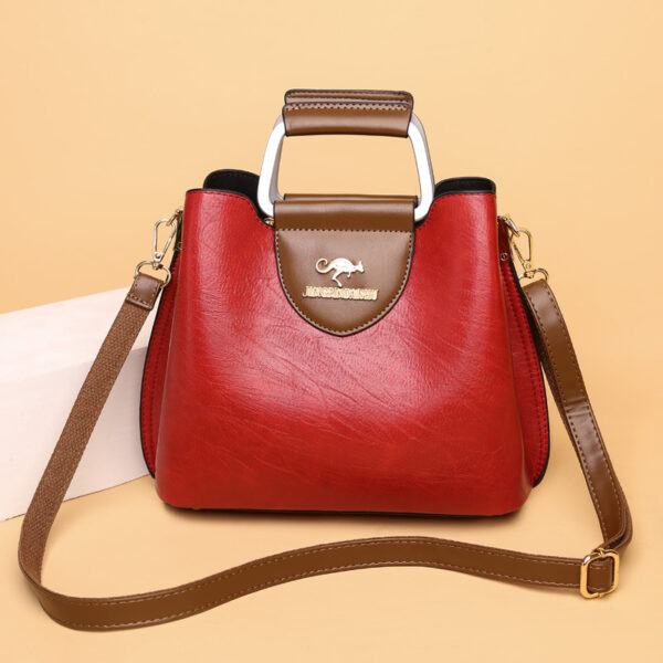 Large Capacity Totes Middle-aged High-grade Soft Leather Shoulder - Image 5