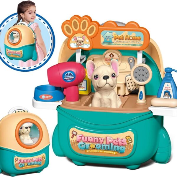 2025 Pet Care Play Set Doctor Kit For Kids, 16 Pcs Doctor Pretend Play Vet Dog Grooming Toys Puppy Dog Carrier Feeding Dog Backpack Gifts.Logistics Is Randomly Sent By UPS,USPS,FEDEX. - Image 6