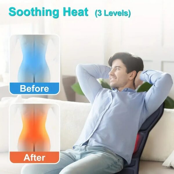Massage Chair Pad,Back Massage With Heat,Massage Pad With 7Vibration Motors,Chair Massager For Office Chair, Massage Chair For Home Office Use - Image 10
