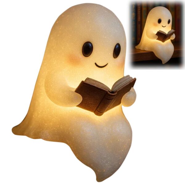 Cute LED Ghost Night Light Children's Nightlight Gift Bedside Sleep Lamp Halloween Decorations Lovely Ghost Lamp Warm Light - Image 2