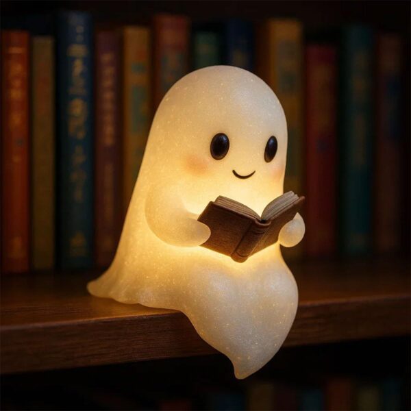 Cute LED Ghost Night Light Children's Nightlight Gift Bedside Sleep Lamp Halloween Decorations Lovely Ghost Lamp Warm Light - Image 6