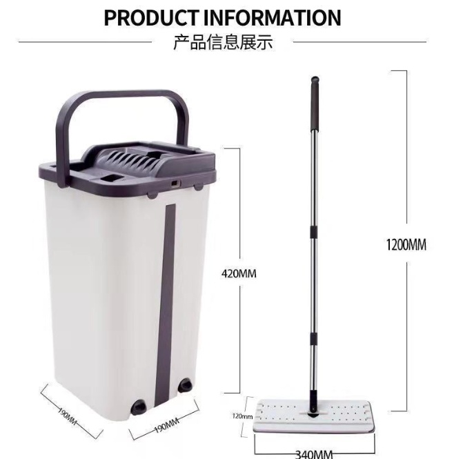 Wring Mop Bucket For Wash Floor Squeeze Lazy Mops Head Home For Cleaning Floors Wash House Cleaner Lightning Offers Kitchen Spin - Image 3